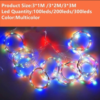 Kurtyna świetlna RGB 3x3m 300 diód LED pilot 8 try [2312000007506]
